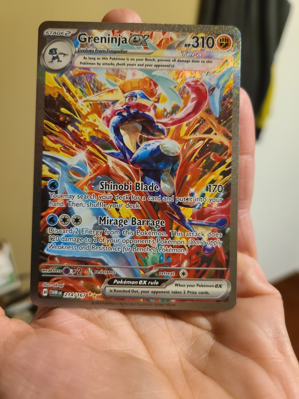 Greninja ex (Special Illustration Rare) #214/167 from the Scarlet & Violet